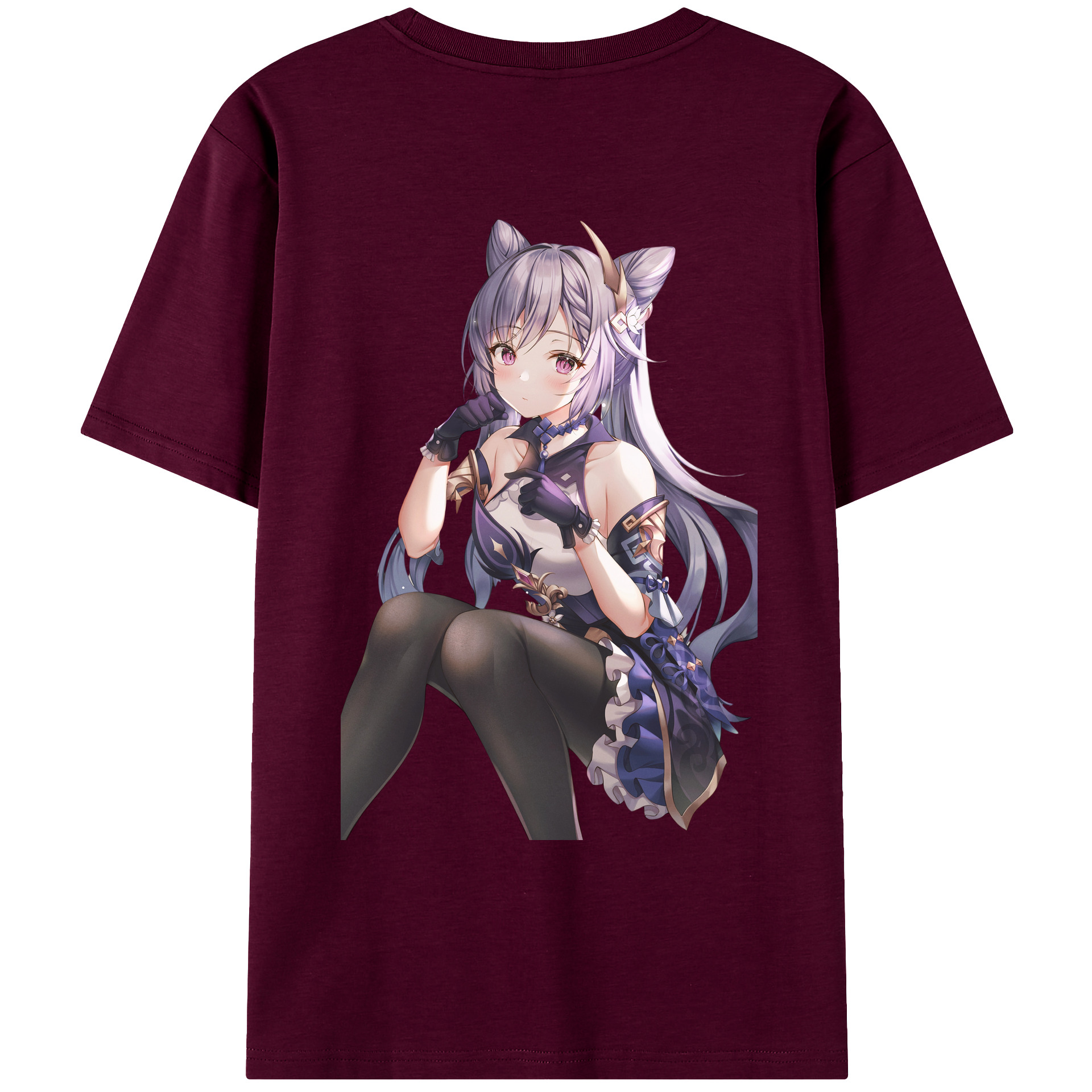 げんし神 刻晴 こくせい genshin Kokusei レディース半袖Tシャツ(バックプリント)